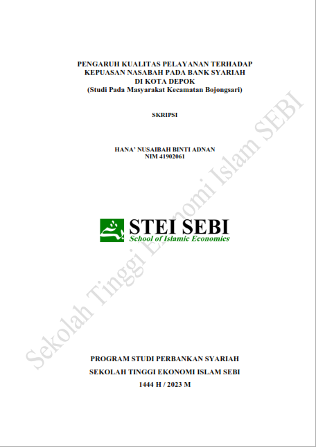 Pengaruh Kualitas Pelayanan Terhadap Kepuasan Nasabah pada Bank Syariah di Kota Depok (Studi pada Masyarakat Kecamatan Bojongsari)