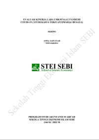 Evaluasi Kinerja Laba UMKM Saat Pandemi COVID-19 (Studi Kasus Toko Anti Mahal Busana)