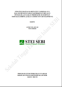 Strategi BAZNAS Kabupaten Tasikmalaya Dalam Mengentaskan Kemiskinan Melalui Pengelolaan Zakat Produktif ZCD Hewan Ternak Kambing (Zakat Community Development)