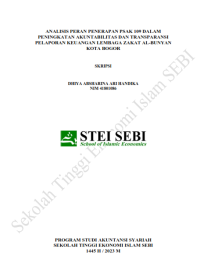 Analisis Peran Penerapan PSAK 109 dalam Peningkatan Akuntabilitas dan Transparansi Pelaporan Keuangan Lembaga Zakat Al-Bunyan Kota Bogor