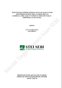 Pengukuran Indeks Pendayagunaan Zakat Pada Kelompok Smartfarm Academy Binaan Lembaga Amil Zakat Nasional Inisiatif Zakat Indonesia (LAZNSAS IZI)