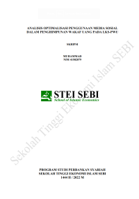 Analisis Optimalisasi Penggunaan Media Sosial dalam Penghimpunan Wakaf Uang pada LKS-PWU
