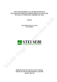 Pengaruh Pembiayaan Mudharabah dan Musyarakah Terhadap Profitabilitas Bank Muamalat Indonesia Periode 2011-2021