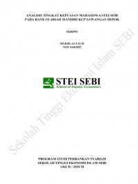 Analisis Tingkat Kepuasan Mahasiswa STEI SEBI pada Bank Syariah Mandiri KCP Sawangan Depok