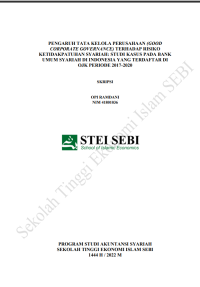 Pengaruh Tata Kelola Perusahaan (Good Corporate Governance) Terhadap Risiko Ketidakpatuhan Syariah : Studi Kasus Pada Bank Umum Syariah di Indonesia yang Terdaftar di OJK Periode 2017-2020