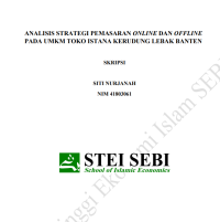 Analisis Strategi Pemasaran Online dan Offline pada UMKM Toko Istana Kerudung Lebak Banten