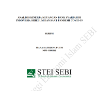 Analisis Kinerja Keuangan Bank Syariah di Indonesia sebelum dan saat pandemi COVID-19