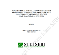 Pengaruh Kualitas Pelayanan Serta Sistem Pembayaran Terhadap Kepuasan Konsumen Jasa Pesan Antar Makanan Go-Food (Studi Kasus Mahasiswa STEI SEBI)