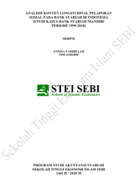 Analisis Konten Longitudinal Pelaporan Sosial Pada Bank Syariah di Indonesia (Studi Kasus Bank Syariah Mandiri Periode 1999-2018)