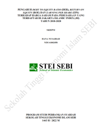 Pengaruh Debt to Equity Ratio (DER), Return on Equity (ROE), dan Earning per Share (EPS) Terhadap Harga Saham pada Perusahaan yang Terdaftar di Jakarta Islamic Index (JII) Tahun 2018-2020