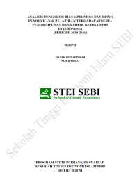 Analisis Pengaruh Biaya Promosi dan Biaya Pendidikan & Pelatihan Terhadap Kinerja Penghimpunan Dana Pihak Ketiga BPRS di Indonesia Periode 2010-2018