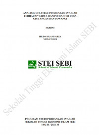 Analisis Strategi Pemasaran Syariah terhadap Widya Handycraft di desa Gintangan Banyuwangi