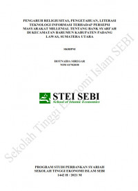 Pengaruh Religiusitas Pengetahuan Literasi Teknologi Informasi terhadap Persepsi Masyarakat Millenial tentang Bank Syariah di Kecamatan Barumun Kabupaten Padang Lawas Sumatera Utara