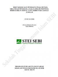 Riset Kesesuaian Penerapan PSAK 109 pada Organisasi Pengelola Zakat (OPZ) di Indonesia Berdasarkan Jurnal yang Terbit pada Google Scholar