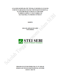 Analisis Komparatif Tingkat Kesehatan Bank Umum Syariah dan Bank Umum Konvensional BUKU II dengan Metode Paired T-Test Sebelum dan Ketika Pandemi COVID-19