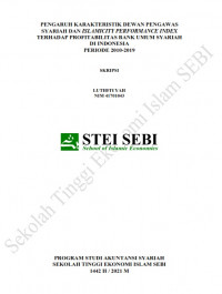 Pengaruh Karakteristik Dewan Pengawas Syariah dan Islamicity Performance Index Terhadap Profitabilitas Bank Umum Syariah di Indonesia Periode 2010-2019