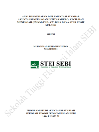 Analisis Kesiapan Implementasi Standar Akuntansi Keuangan Entitas Mikro, Kecil, dan Menengah (EMKM) pada CV. Bina Daya Star Comp Malang