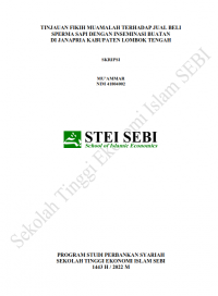 Tinjauan Fikih Muamalah Terhadap Jual Beli Sperma Sapi dengan Inseminasi Buatan di Janapria Kabupaten Lombok Tengah