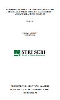 Analisis Perbandingan Efisiensi Organisasi Pengelola Zakat Sebelum dan Sesudah Memasui Pandemi Covid-19