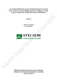 Analisis Efektivitas dan Efisiensi Penyaluran Dana Zakat, Infak/Sedekah pada Lembaga Amil Zakat Nasional Inisiatif Zakat Indonesia