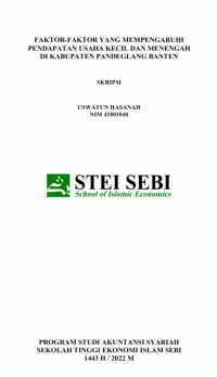 Faktor-Faktor yang Mempengaruhi Pendapatan Usaha Kecil dan Menengah di Kabupaten Pandeglang Banten