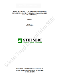 Faktor-faktor yang Mempengaruhi Minat Menabung di Bank Syariah (Nasabah Bank BSI Cabang Mataram)